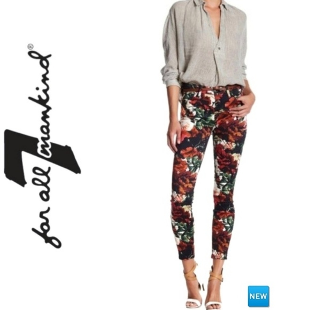 🆕 Ankle Skinny Floral Jeans NWT